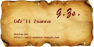 Gáli Zsanna névjegykártya